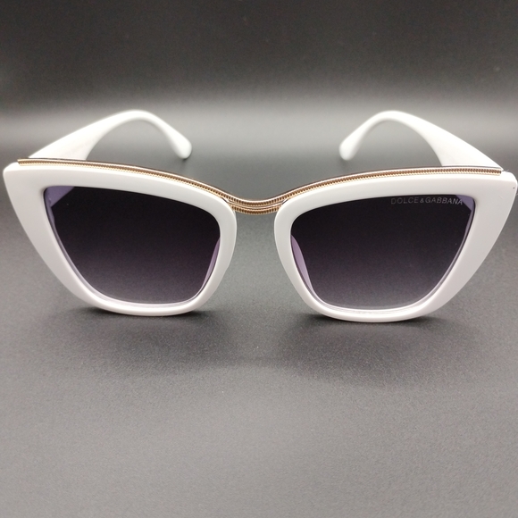 Dolce & Gabbana Accessories - Dolce & Gabbana White and Gold Sunglasses